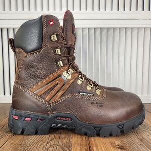 Carolina CA5536 8" Waterproof Composite Toe Work Boots Mens Sz 8.5 EE Wide Brown